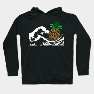 Pineapple at Sea Wave Hoodie